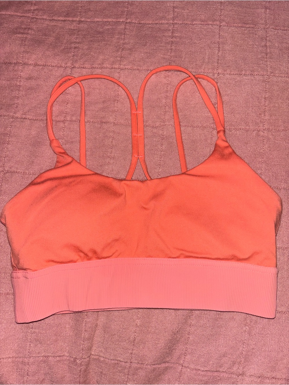 P'tula x Hannah Bower Coral & Double-Strap Seamless Sports Bra